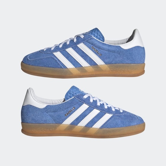 adidas Shoes - Adidas Gazelle Blue and White Sneakers